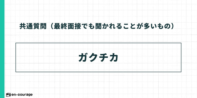 共通質問（最終面接でも聞かれることが多いもの） ガクチカ